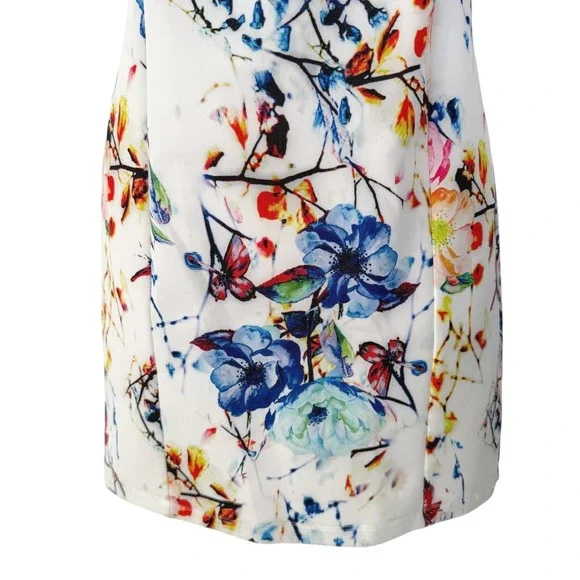 VENUS Wonens Floral Halter‎ Sheath Dress Medium Garden Party Chic Resortwear - Picture 14 of 16